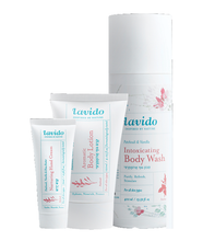 Load image into Gallery viewer, Patchouli &amp; Vanilla Collection three-piece set: Aromatic Body Lotion, Intoxicating Body Wash and Nurturing Hand Cream
