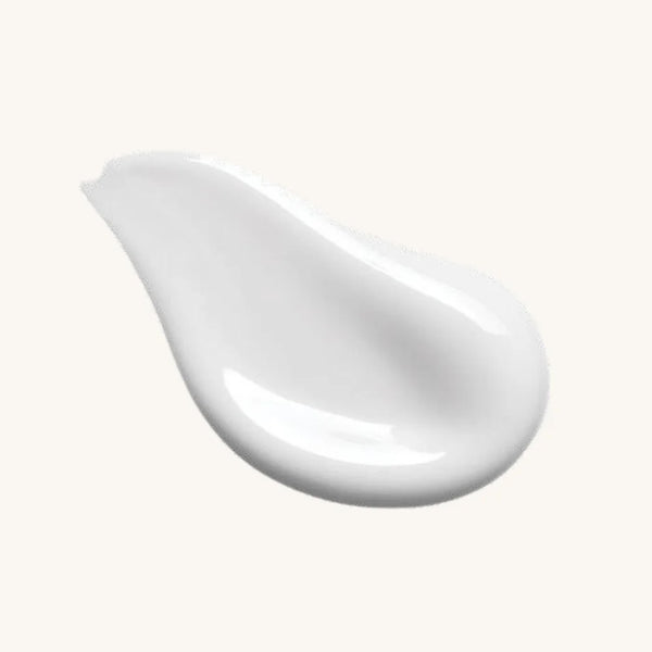 Swatch of white Lavido Alert Eye Cream showing its smooth, light texture