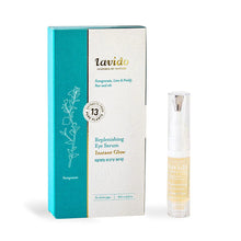 Load image into Gallery viewer, Lavido Instant Glow Restorative Eye Serum standing beside its box