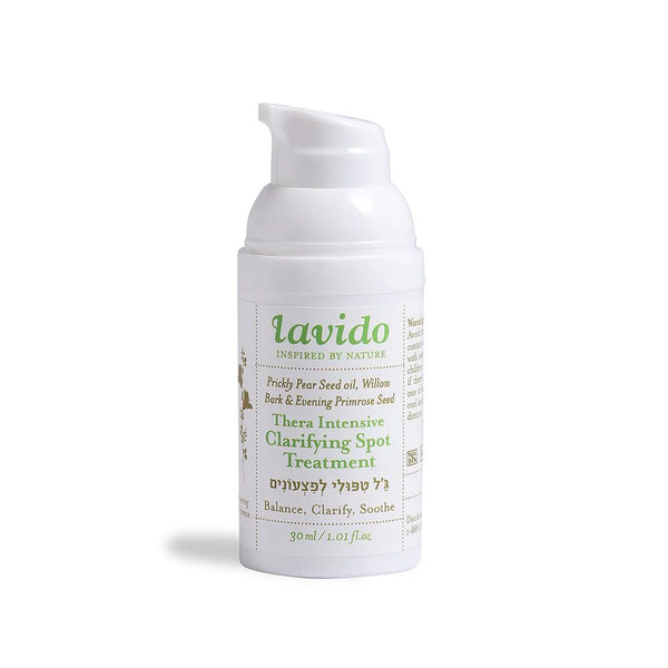 Lavido Thera Intensive Clarifying Spot Treatment pump bottle with cap off